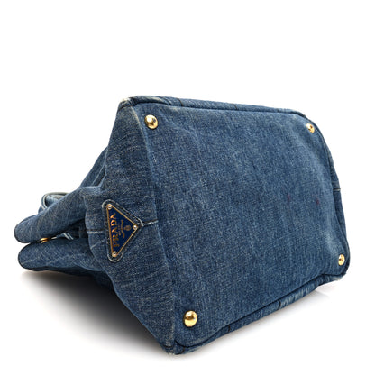 Prada Denim Canapa Logo Tote Avio 4 of 11