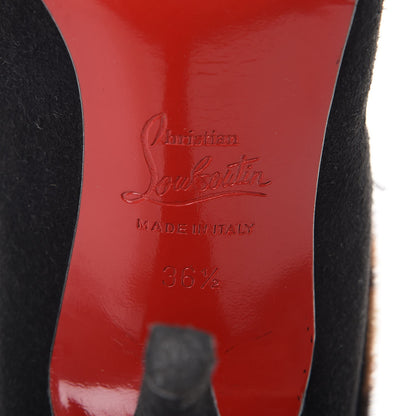 Christian Louboutin Leopard Suede Pony Hair Charme 100 Booties 36.5 Black 11 of 12