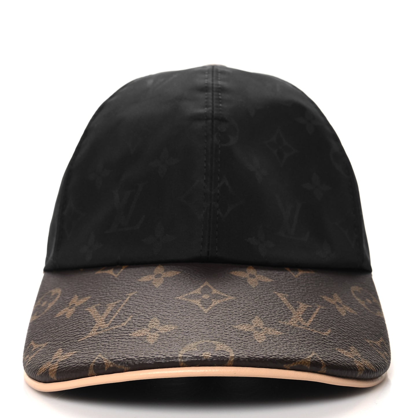Polyester Silk Monogram LV Get Ready Cap M Black