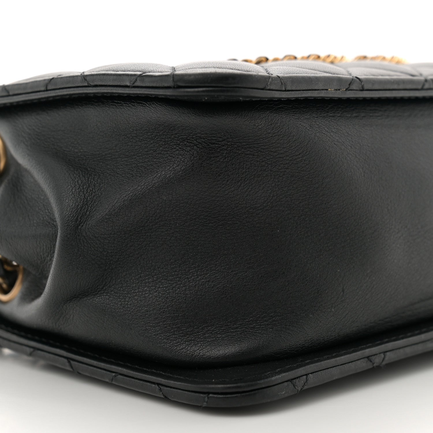 Chanel Calfskin Quilted Small CC Chain Accordion Tote Black 9 of 12