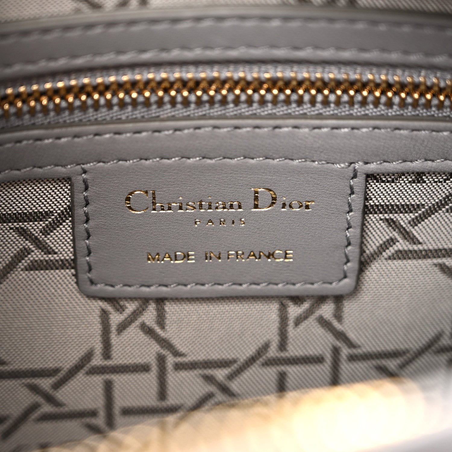 Christian Dior Lambskin Cannage Medium Lady Dior Grey 6 of 13
