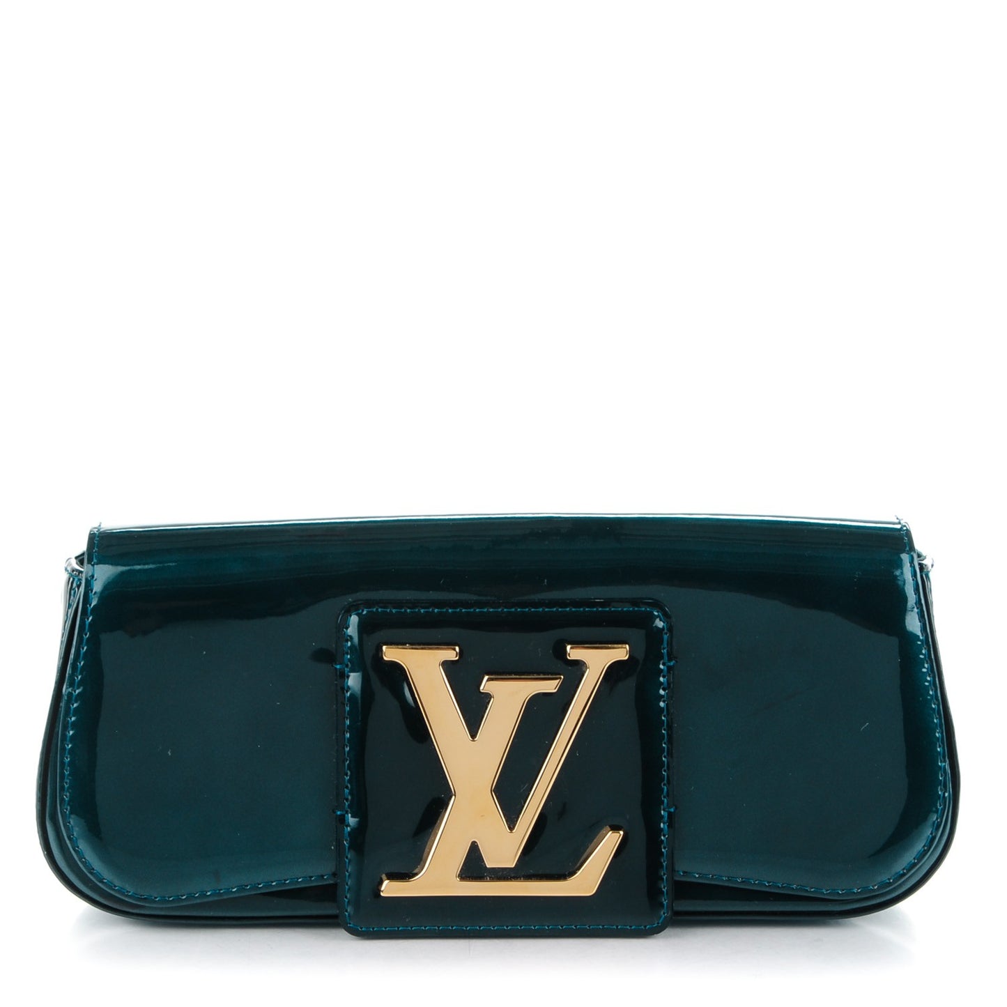 Patent Sobe Clutch Blue Nuit