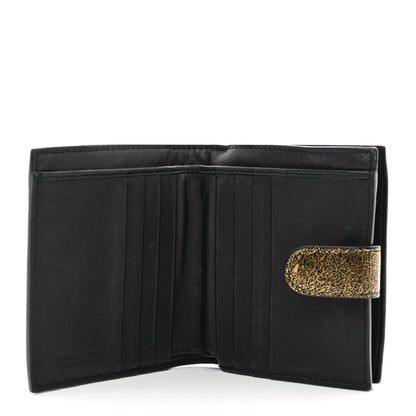 Bottega Veneta Metallic Nappa Intrecciato French Flap Wallet Gold 5 of 9
