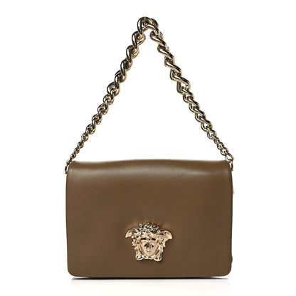 Versace Nappa Palazzo Sultan Shoulder Bag Brown 1 of 10