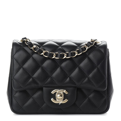 Chanel Lambskin Quilted Mini Square Flap Black 1 of 9