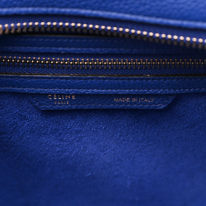 Celine Drummed Calfskin Micro Luggage Indigo 6 of 9