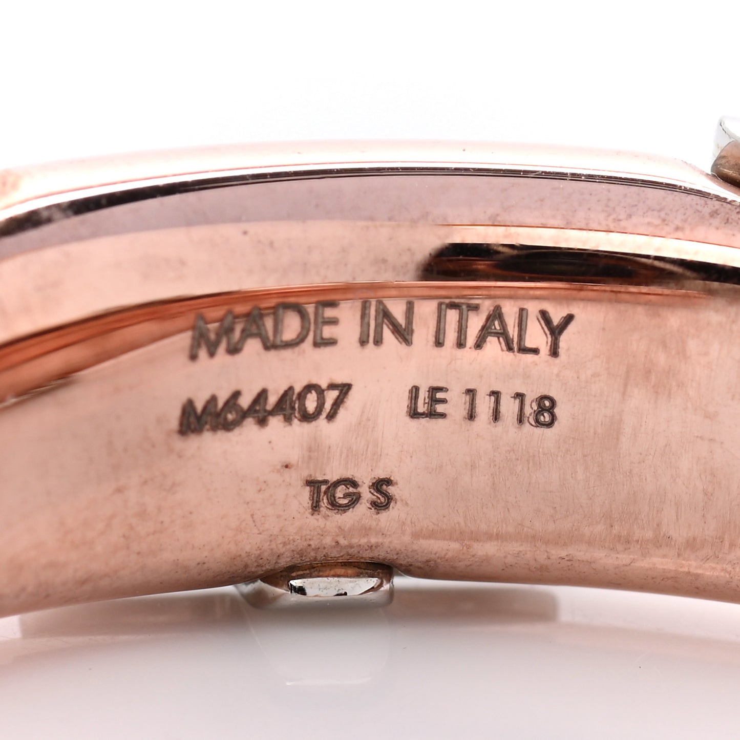 Metal Daily Monogram Bracelet S Rose Gold