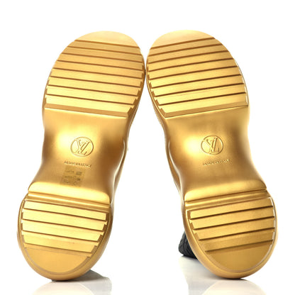 Louis Vuitton Stretch Textile Monogram LV Archlight Sneaker Boots 39 Black Gold 5 of 7