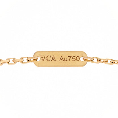Van Cleef & Arpels 18K Yellow Gold Guilloche Vintage Alhambra Pendant Necklace 5 of 6