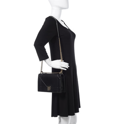 Christian Dior Lambskin Medium Diorama Flap Bag Black 2 of 15