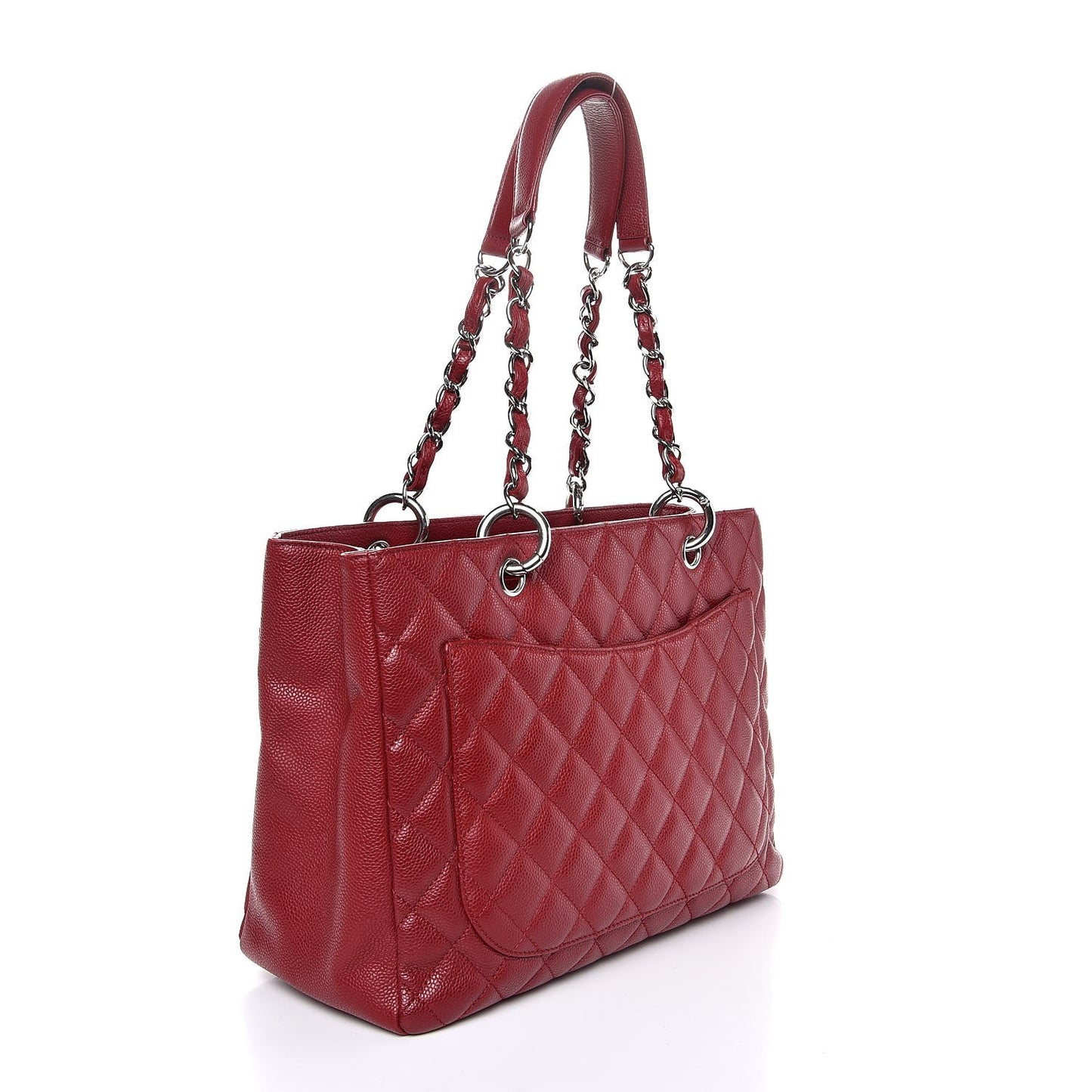Caviar Quilted Grand Shopping Tote GST Red