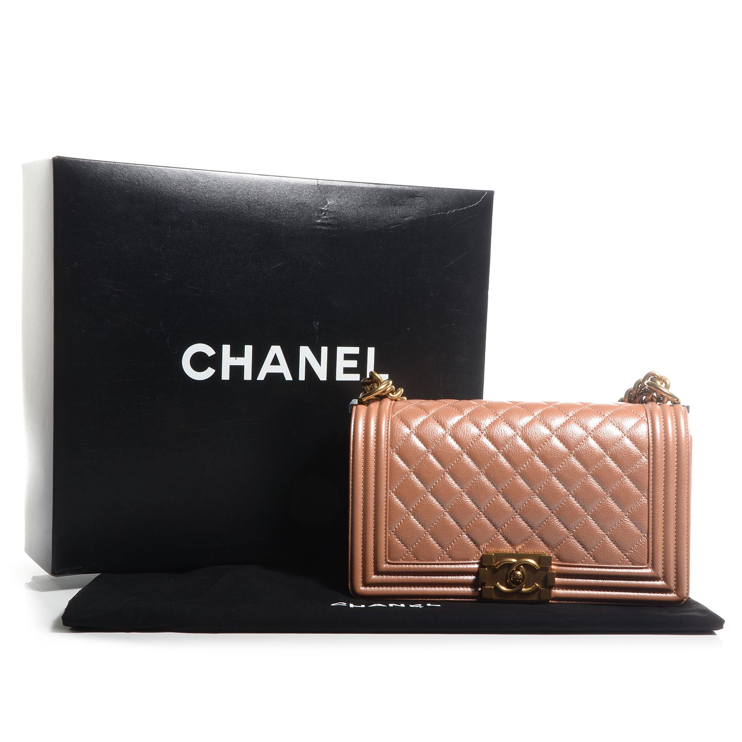 Chanel Pearl Calfskin Medium Boy Flap Pink 8 of 8