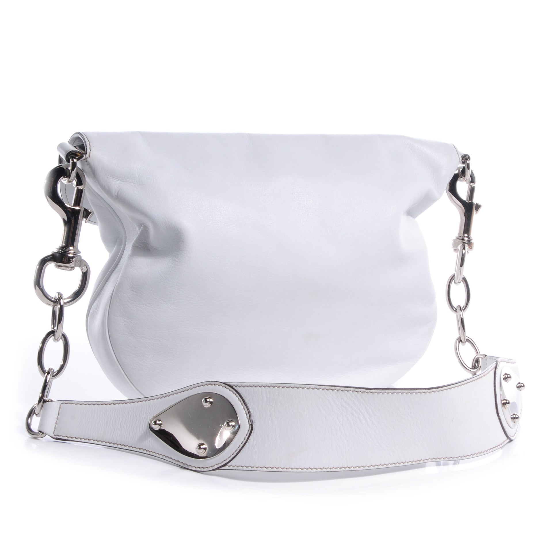 Gucci Leather Medium Romy Shoulder Bag White 3 of 7