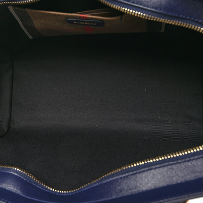 Burberry Calfskin Mega Check Small Banwell Tote Dark Canvas Blue 5 of 9