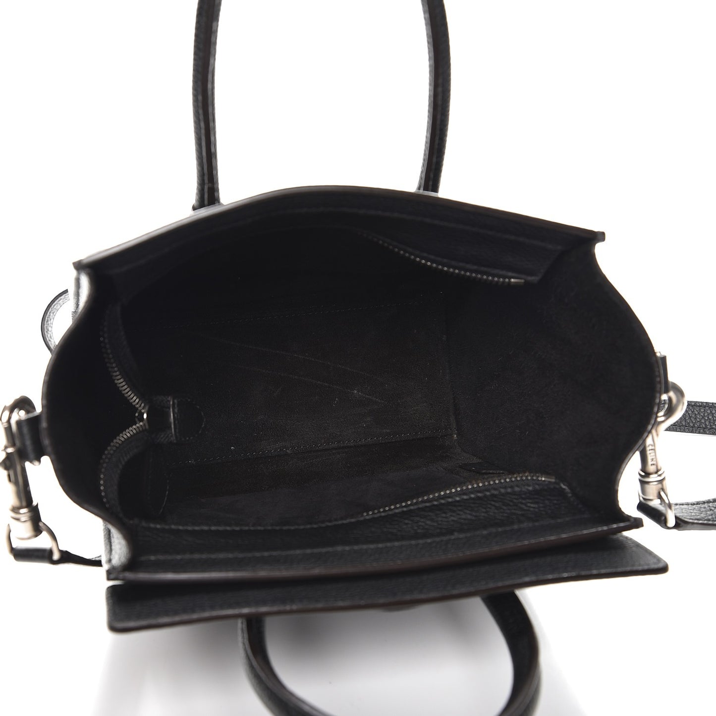 Drummed Calfskin Nano Luggage Black