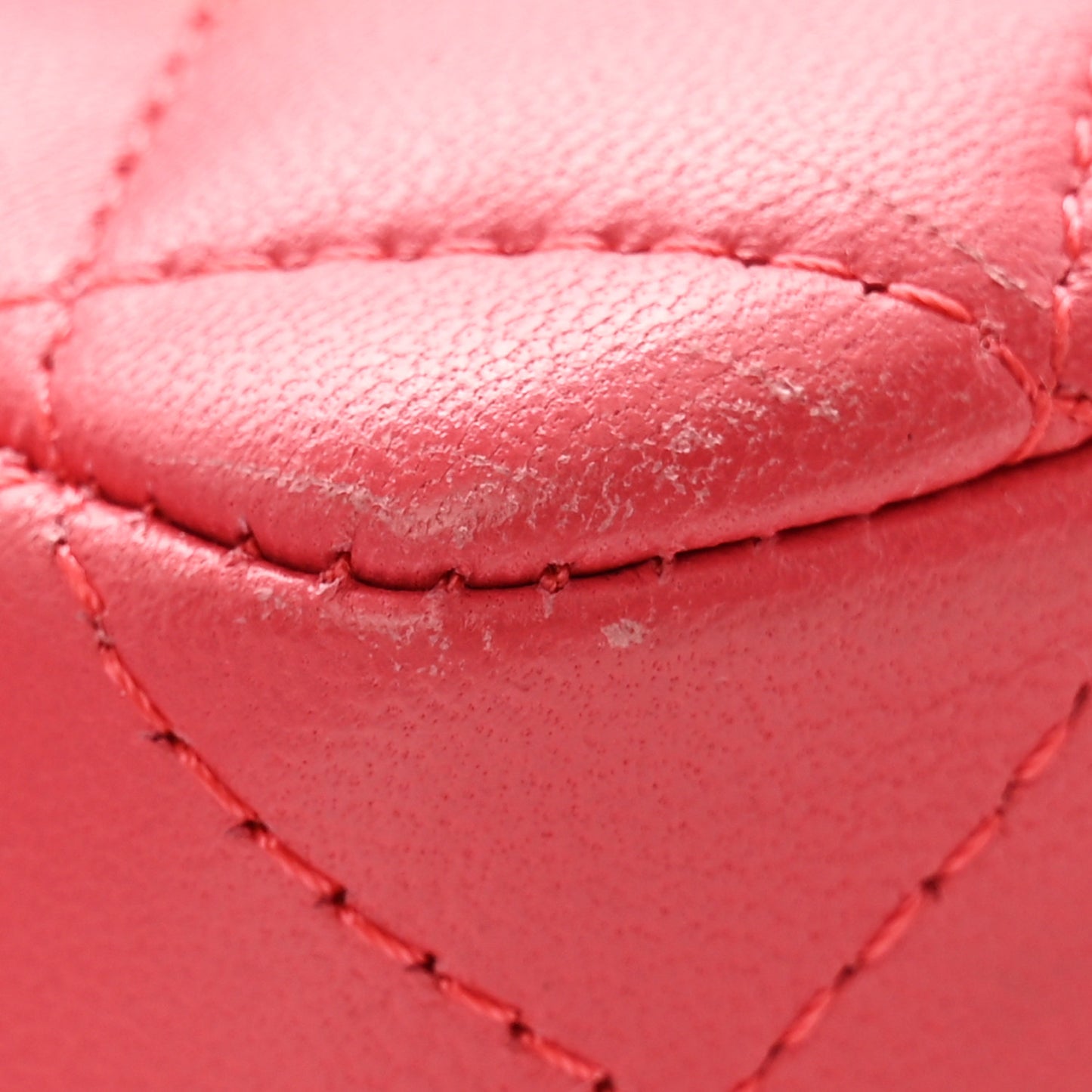 Lambskin Quilted Studded Mini Rectangular Flap Pink