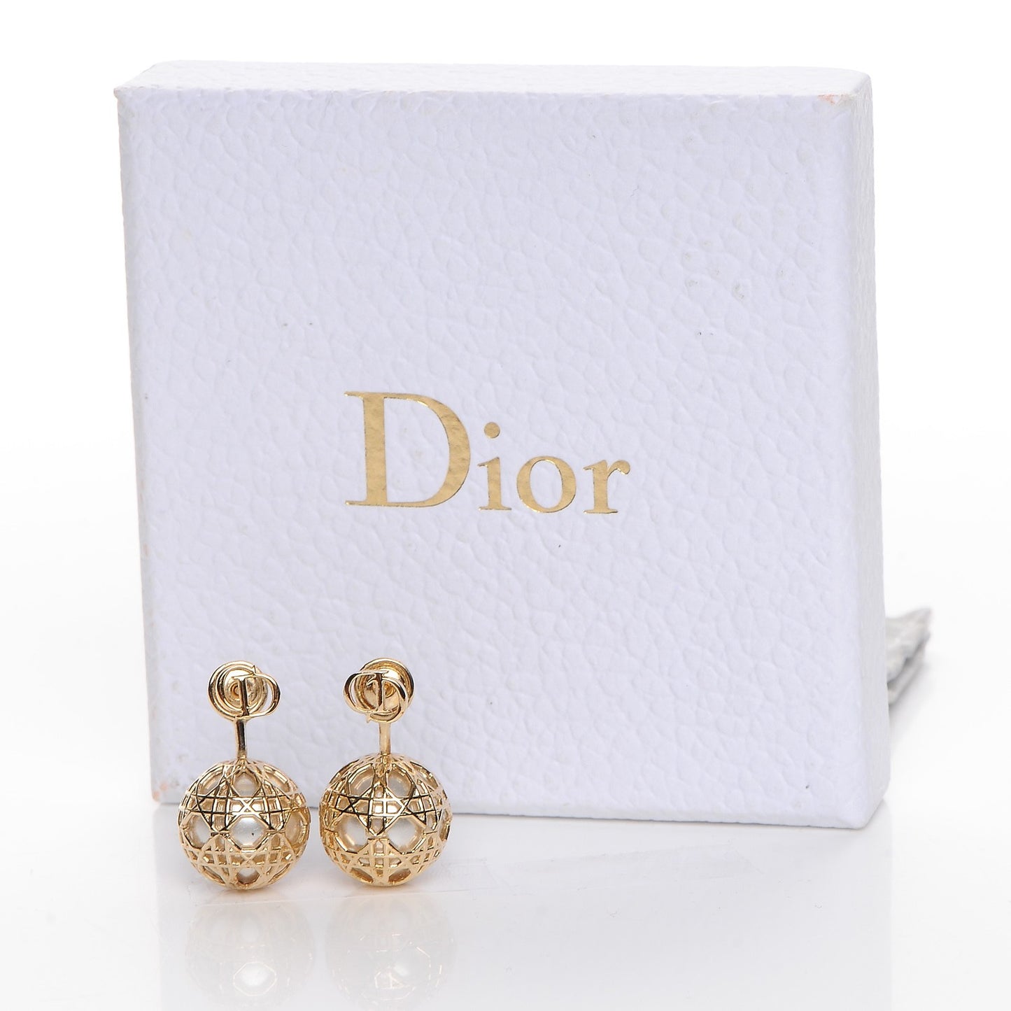 Pearl Secret Cannage Mise En Dior Tribales Earrings Gold