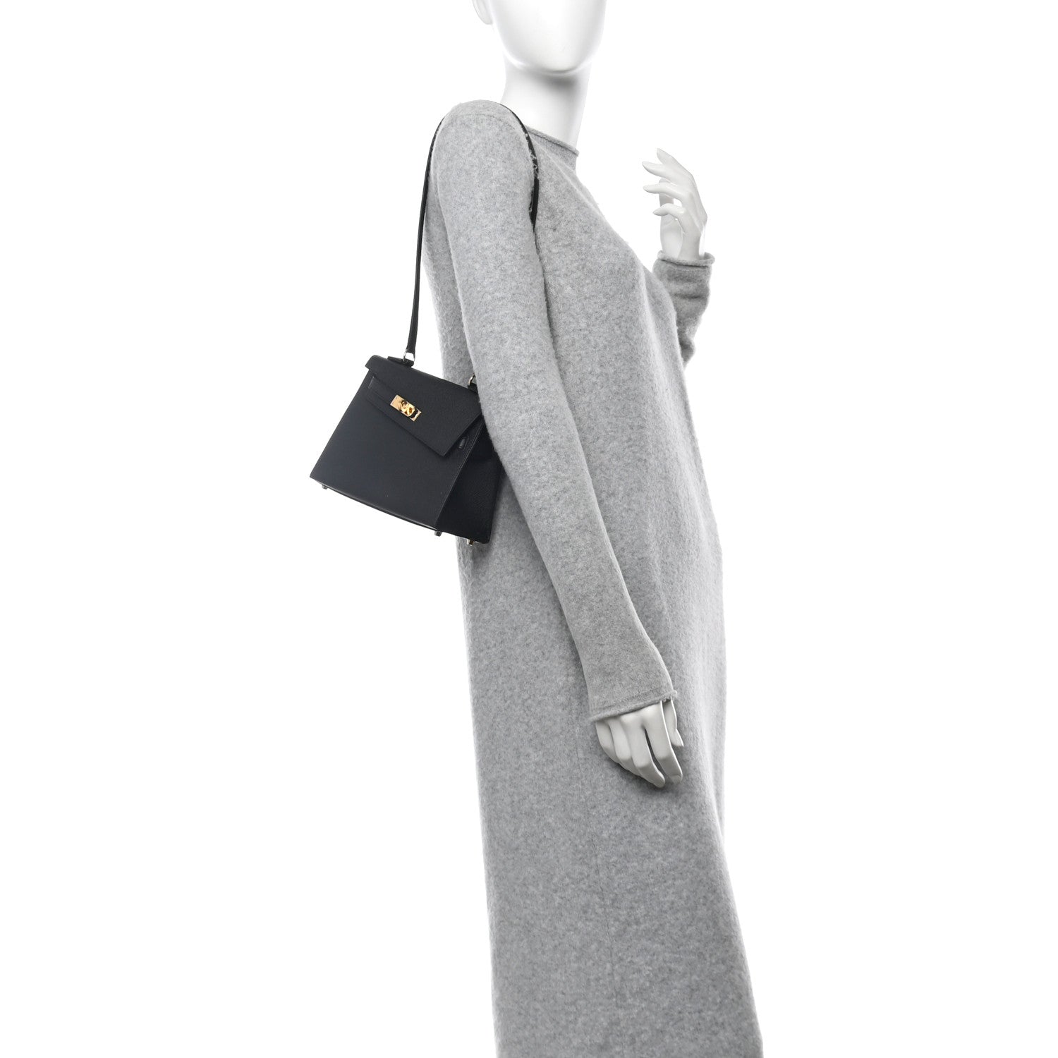 Hermes Epsom Kelly En Desordre Sellier 20 Black 2 of 12