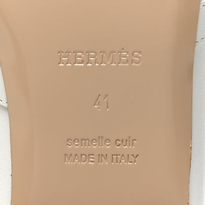 Hermes Calfskin Oz Mules 41 White 6 of 8
