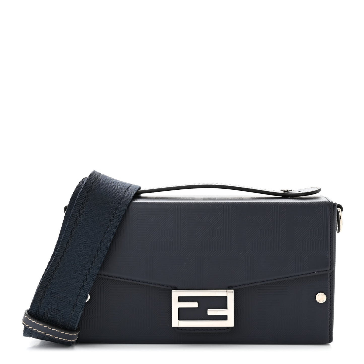 Vitello King FF Lines Embossed Baguette Soft Trunk Midnight