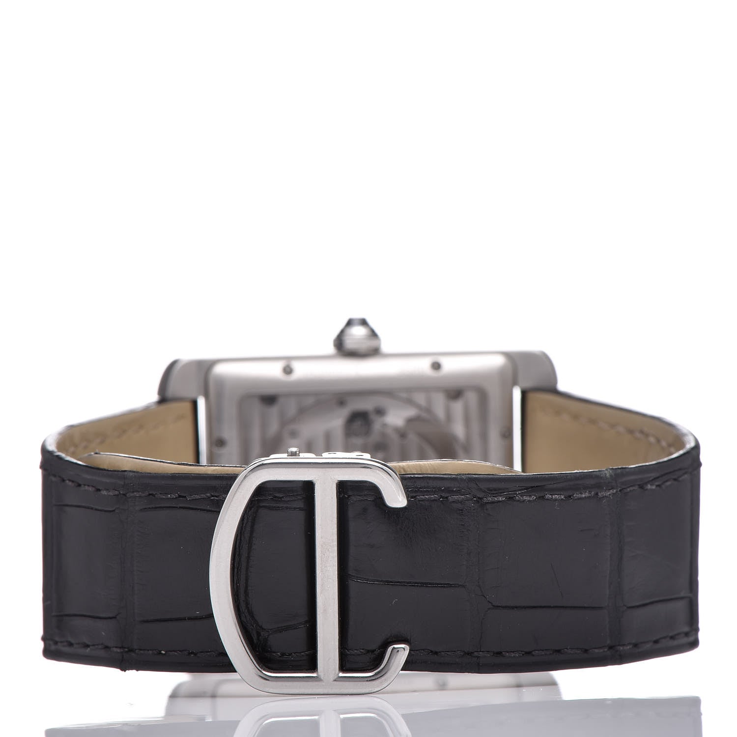 Cartier Stainless Steel Alligator 34mm Tank MC Automatic Watch 4 of 9
