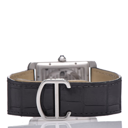Cartier Stainless Steel Alligator 34mm Tank MC Automatic Watch 4 of 9