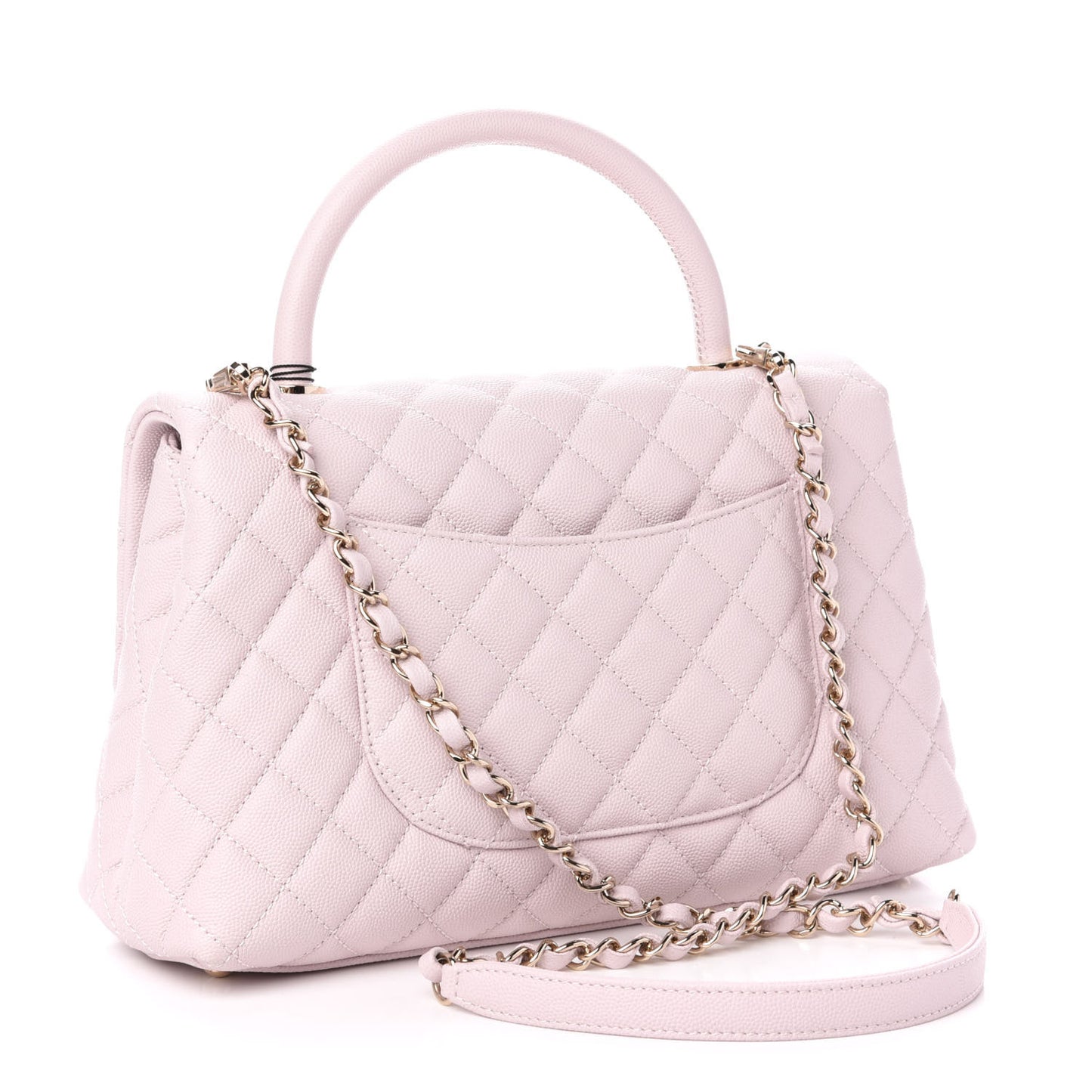 Caviar Quilted Small Coco Handle Flap Lilas Lilac