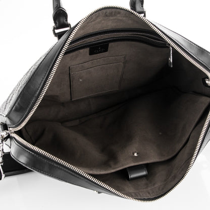 Gucci Guccissima Signature Briefcase Black 5 of 7