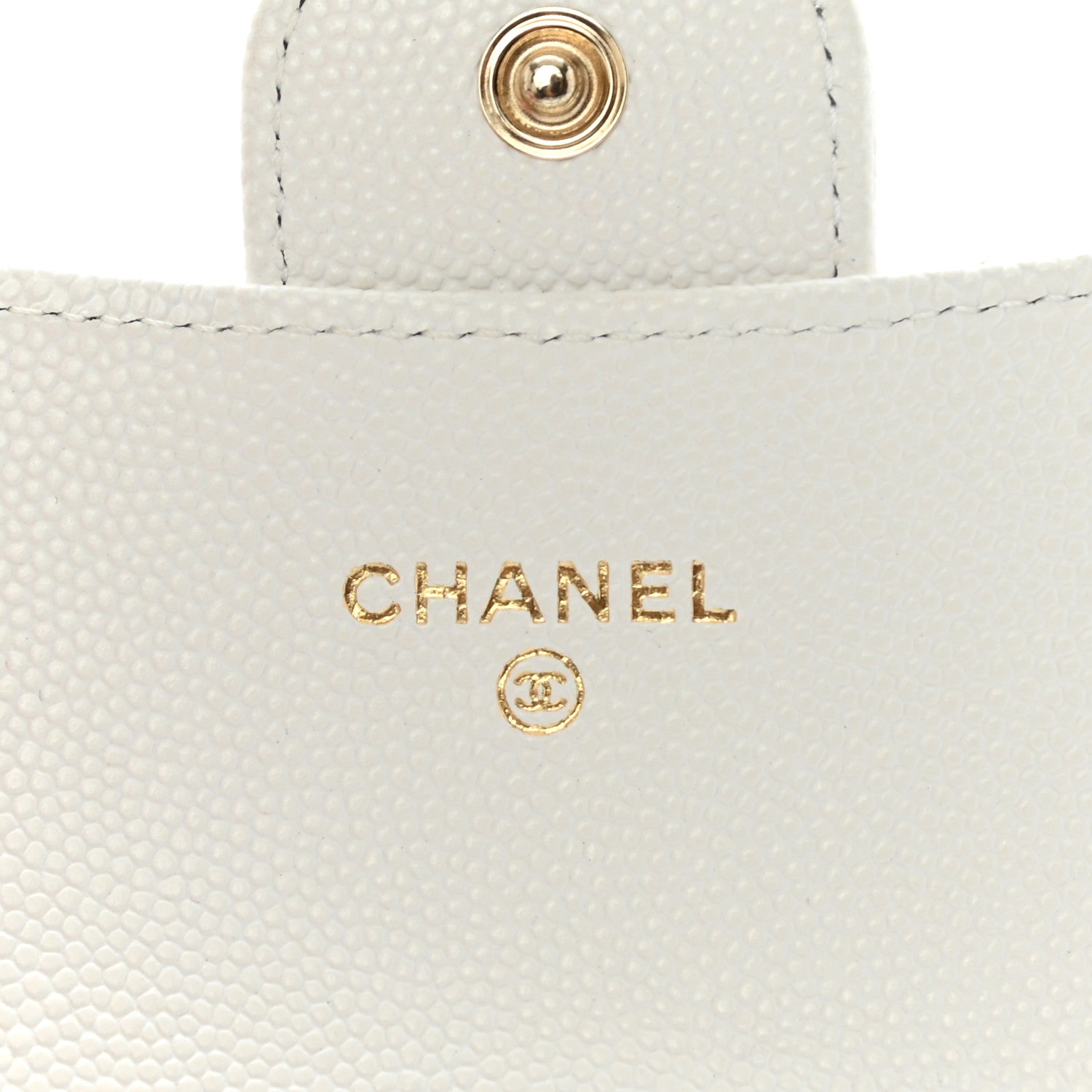 Chanel Caviar Quilted Flap Card Holder Wallet White 6 of 10