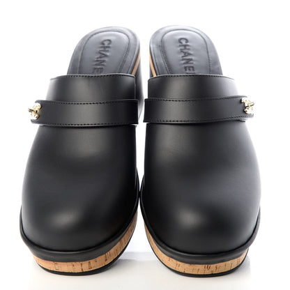 Chanel Calfskin CC Turn Lock Clogs 42 Black 5 of 9