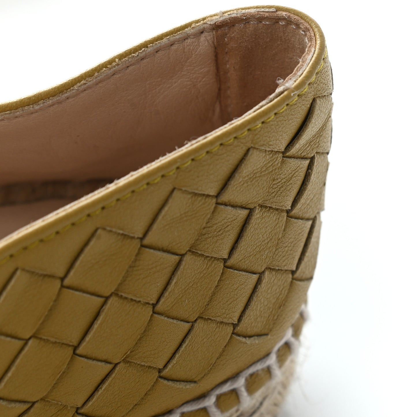 Nappa Intrecciato Slip On Espadrille 37 Yellow