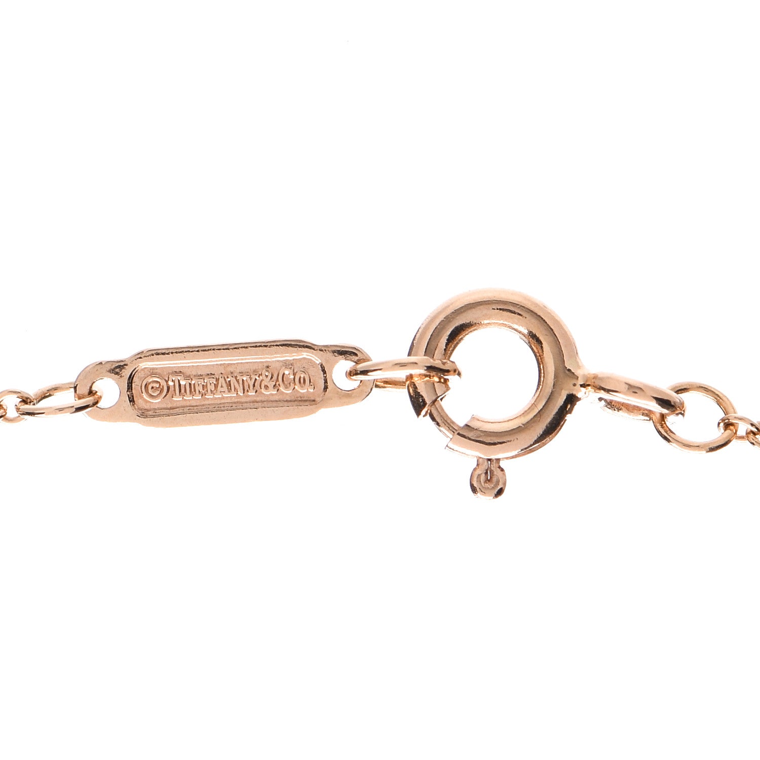 Tiffany 18K Rose Gold Filigree Heart Lock Pendant Necklace 4 of 4