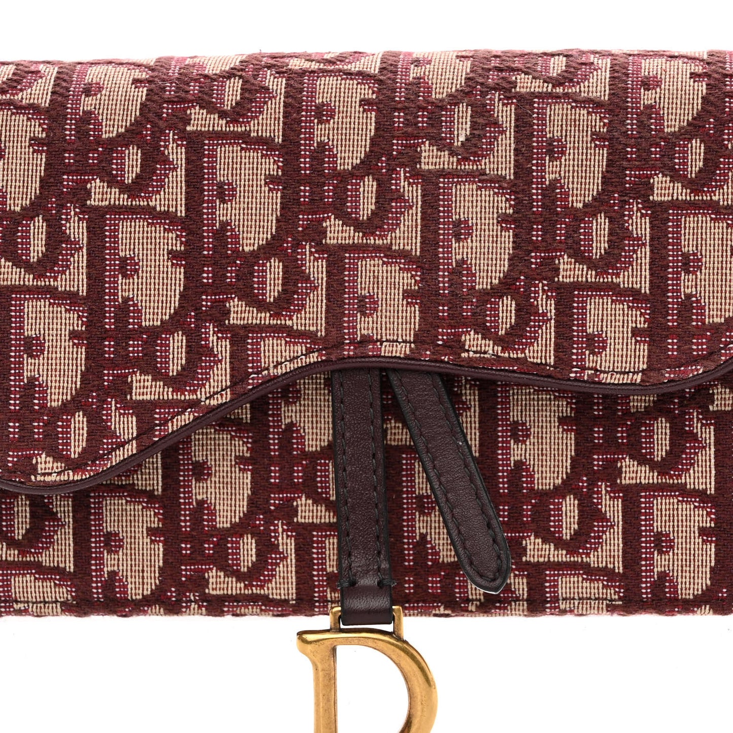 Oblique Saddle Belt Bag Bordeaux