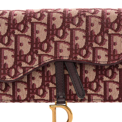 Christian Dior Oblique Saddle Belt Bag Bordeaux 7 of 9