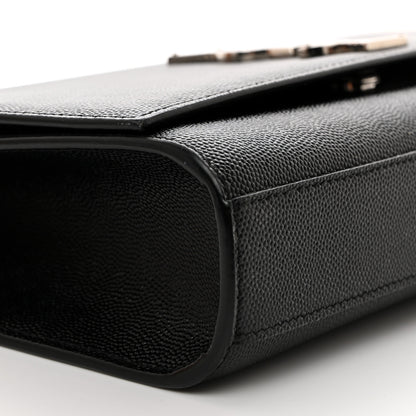 Saint Laurent Grain De Poudre Medium Classic Monogram Kate Satchel Black 9 of 10