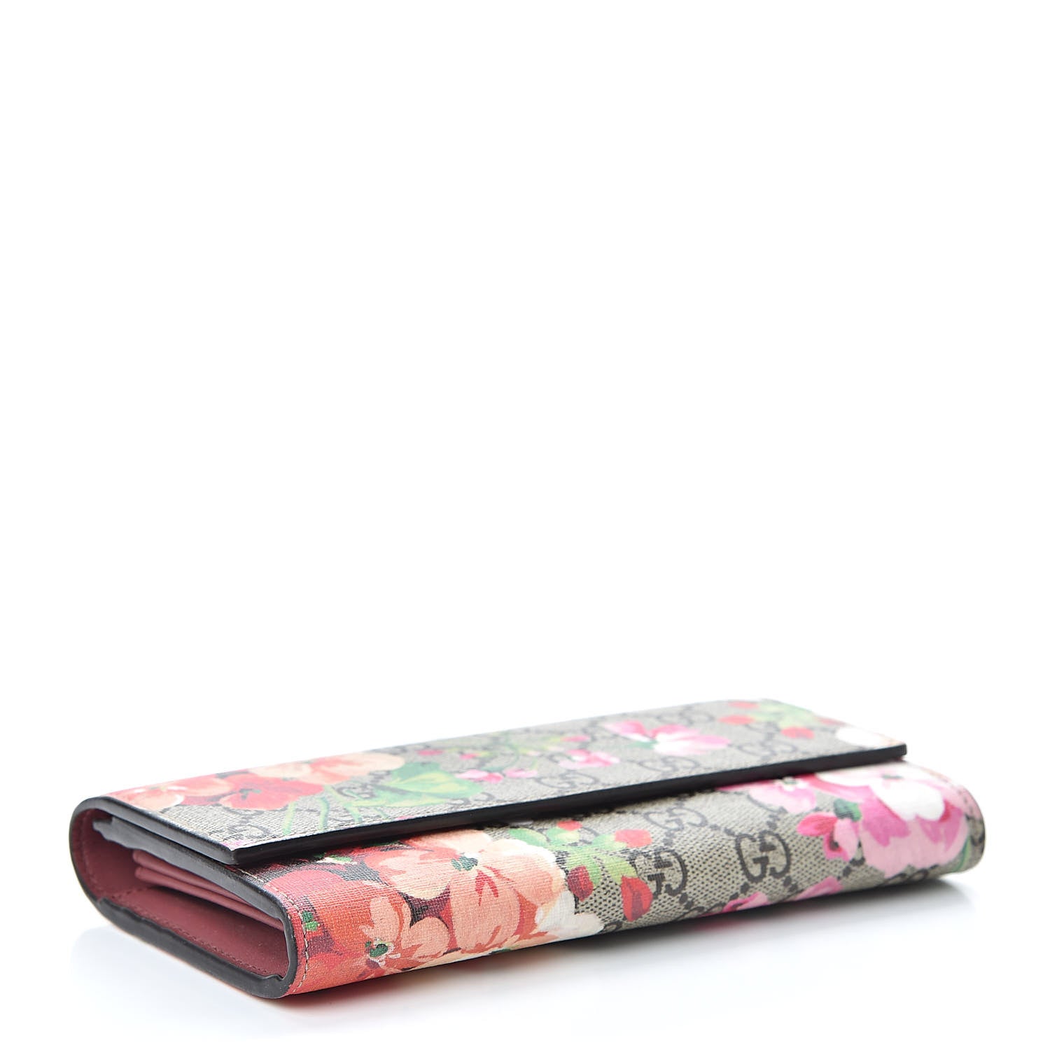 Gucci GG Supreme Monogram Blooms Continental Wallet Beige Multicolor Dry Rose 4 of 10