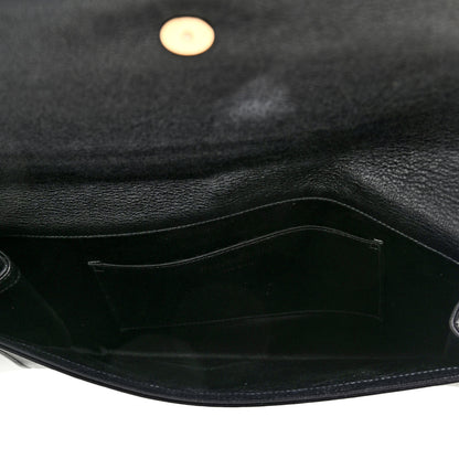 Saint Laurent Calfskin Monogram Large Belle De Jour Clutch Black 5 of 11