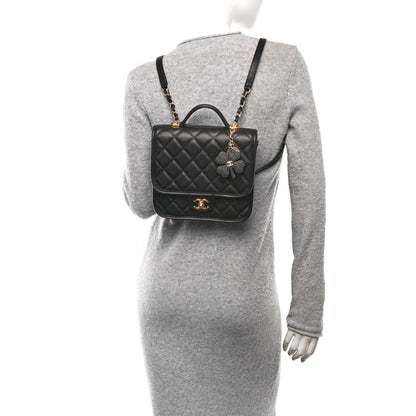 Chanel Caviar Quilted Small School Memory Top Handle Flap Black 2 of 10