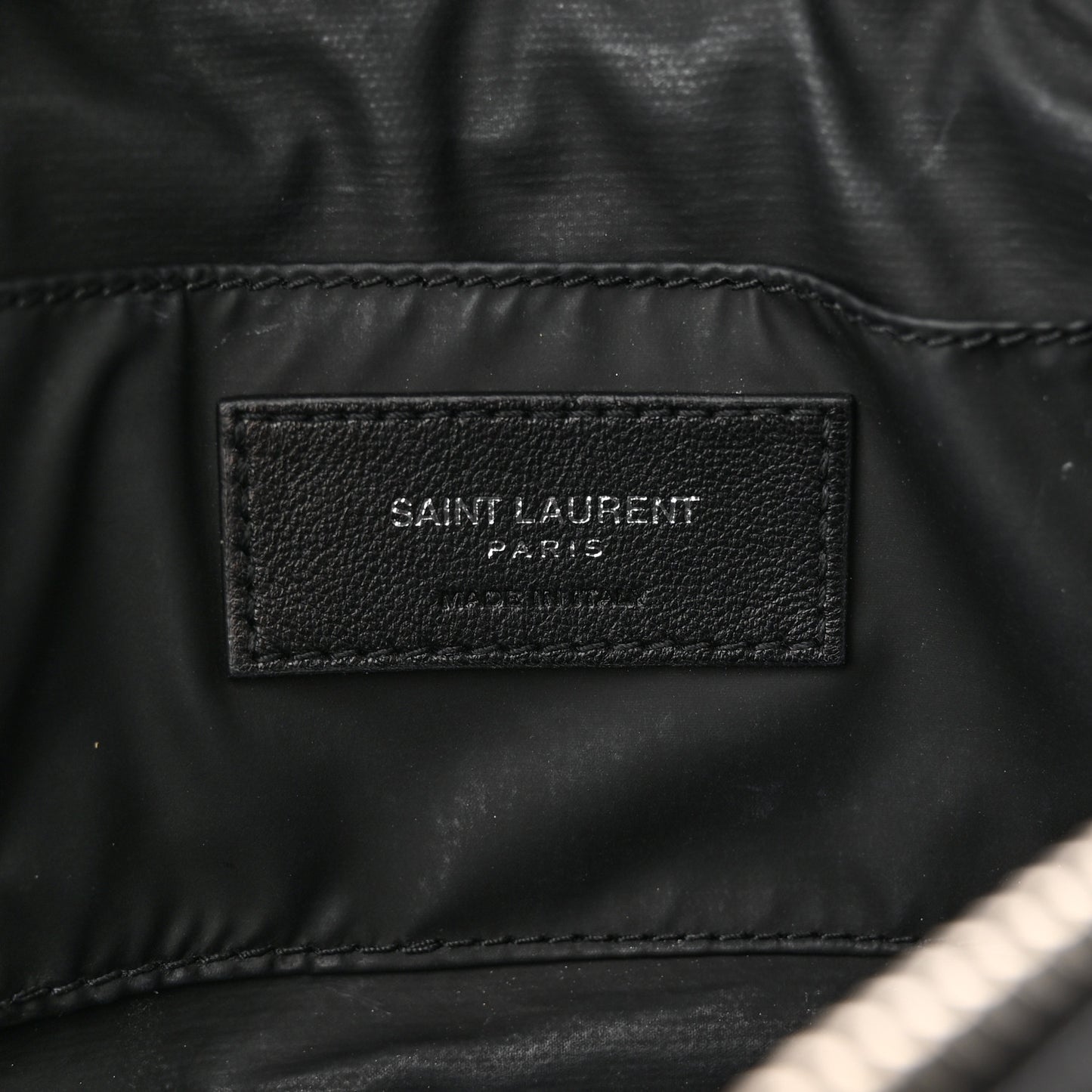 Lambskin Y Quilted Monogram Loulou Cosmetic Case Black