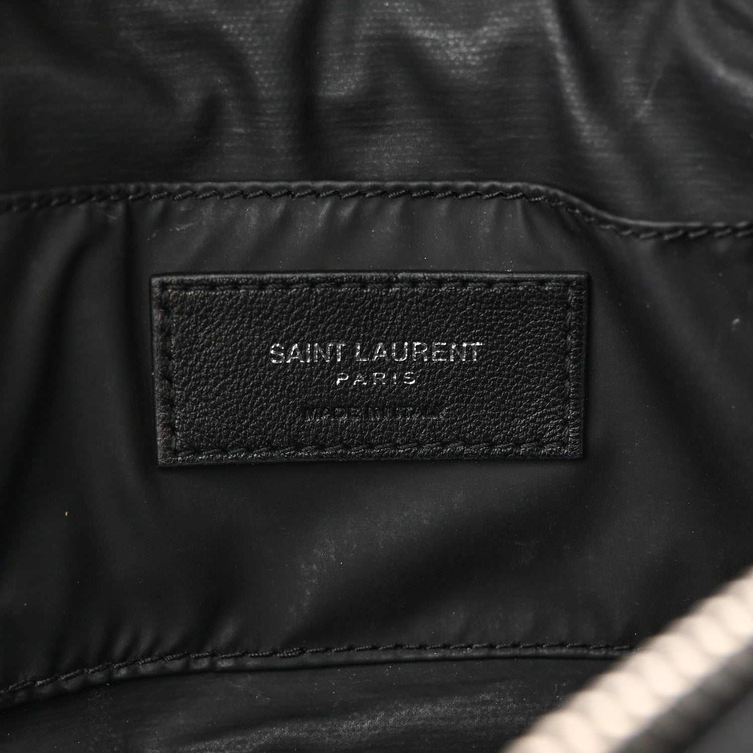 Saint Laurent Lambskin Y Quilted Monogram Loulou Cosmetic Case Black 6 of 10