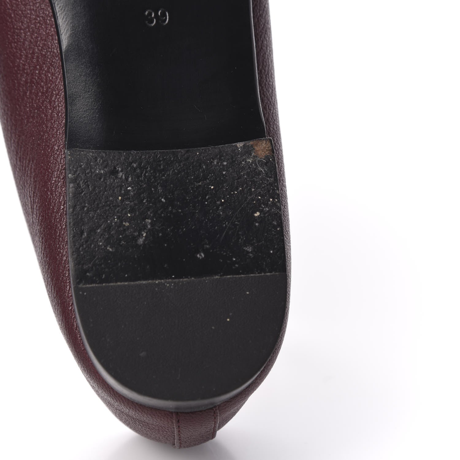 Chanel Goatskin Patent Cap Toe CC Ballerina Flats 39 Burgundy 12 of 12