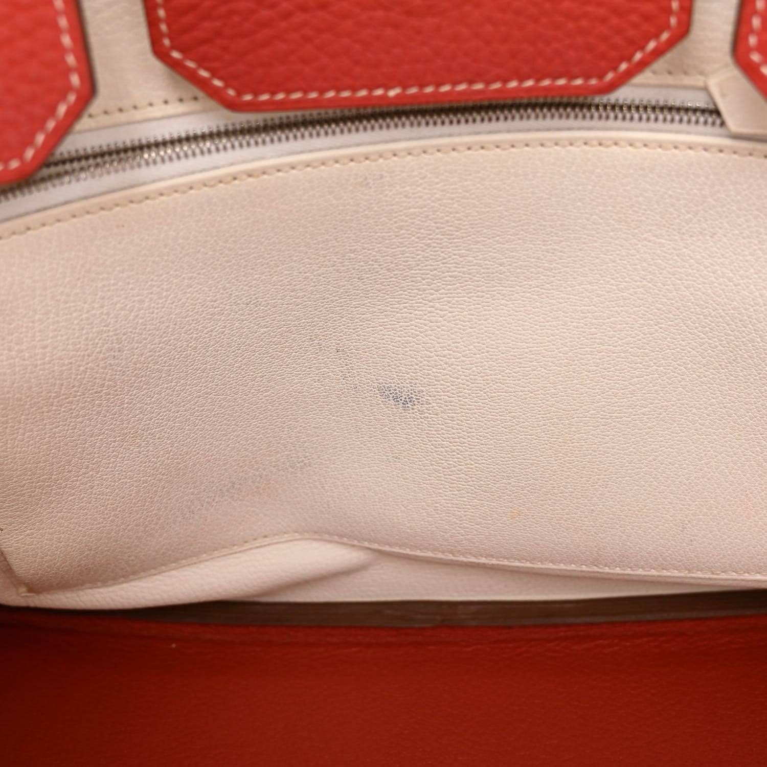 Hermes Taurillon Clemence Eclat Birkin 35 Sanguine White 11 of 18