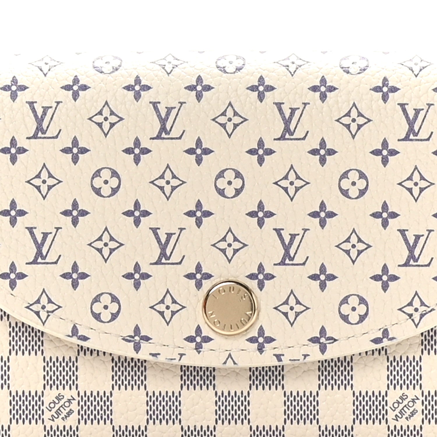 Louis Vuitton Damier Azur Calfskin Monogram Rosalie Coin Purse 7 of 8