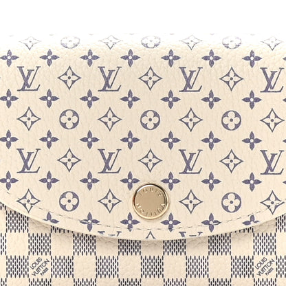 Louis Vuitton Damier Azur Calfskin Monogram Rosalie Coin Purse 7 of 8