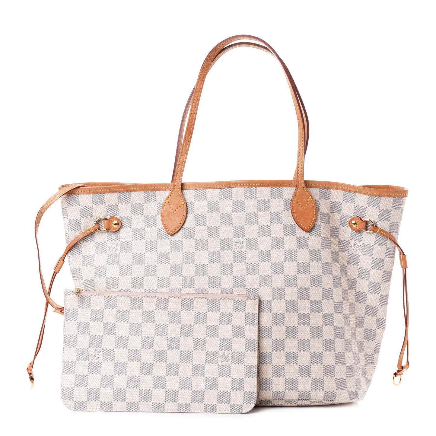 Damier Azur Neo Neverfull MM Rose Ballerine