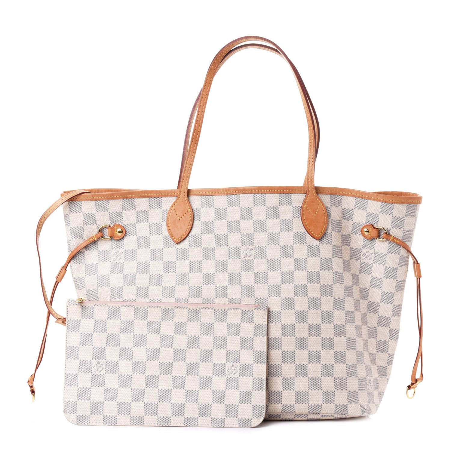 Louis Vuitton Damier Azur Neo Neverfull MM Rose Ballerine 1 of 4
