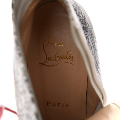 Christian Louboutin Calfskin Caligraf So Kate Booty 100 Ankle Boots 38.5 Black White 7 of 8