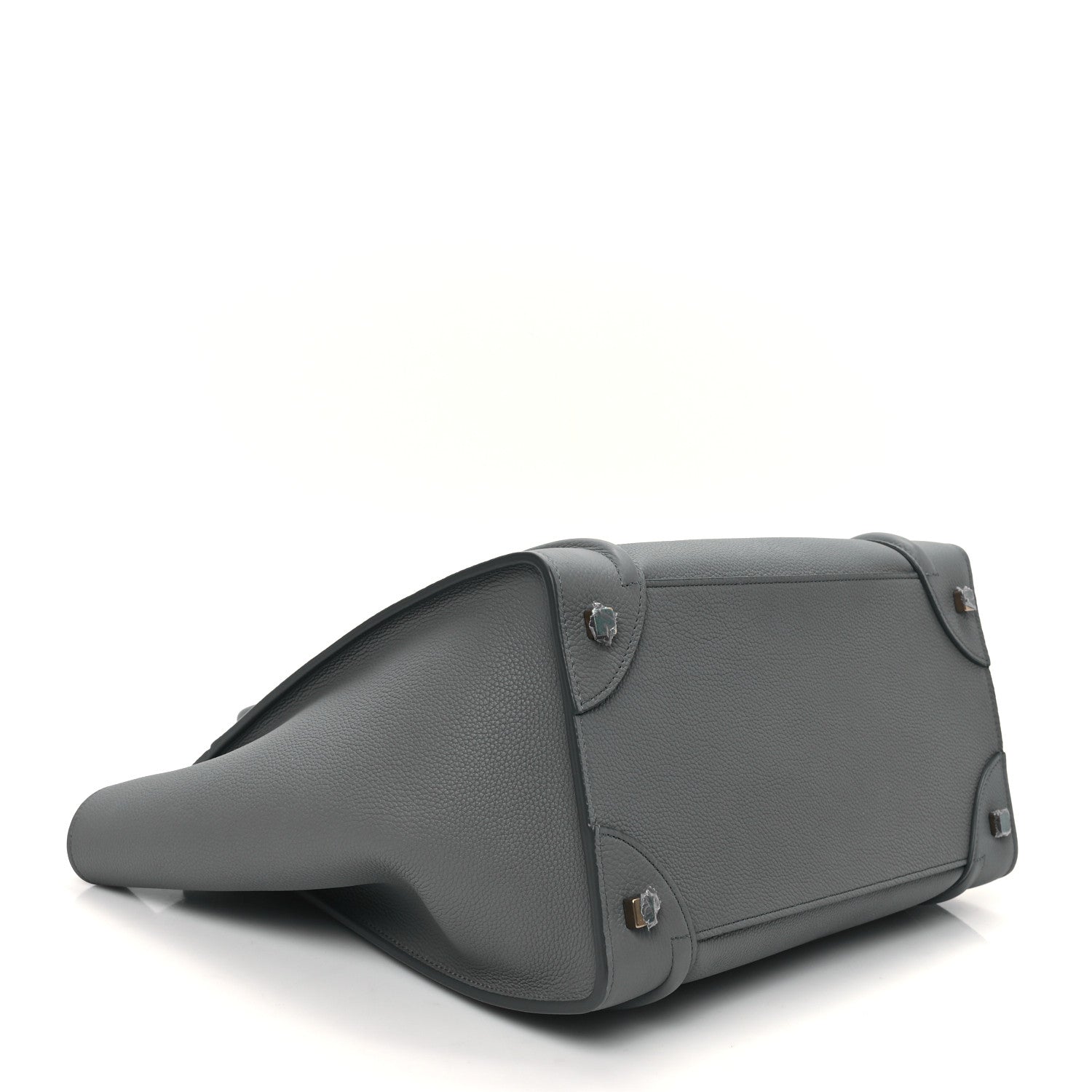 Celine Drummed Calfskin Mini Luggage Kohl 4 of 9