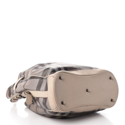 Burberry Smoked Check Medium Walden Belted Hobo Trench 4 of 10