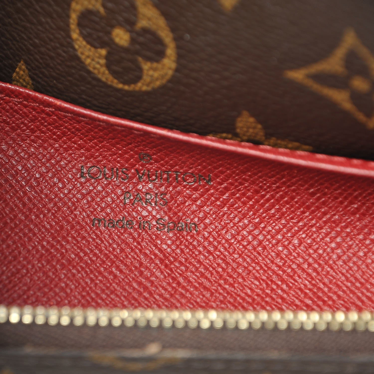 Louis Vuitton Monogram Emilie Wallet Red 6 of 7